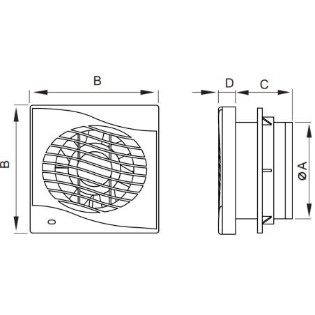 Mexen DXS 150 kúpeľňový ventilátor, šnúrkový spínač, biely - W9603-150K-00