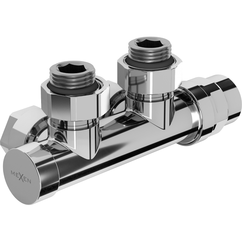 Mexen radiátorový ventil rohový, Duplex, DN50, chróm - W907-000-01