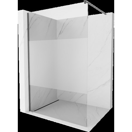 Mexen Kioto sprchová stena Walk-in 130 x 200 cm, transparentné/mliečne 8 mm, gun gray brúsený - 800-130-101-66-35