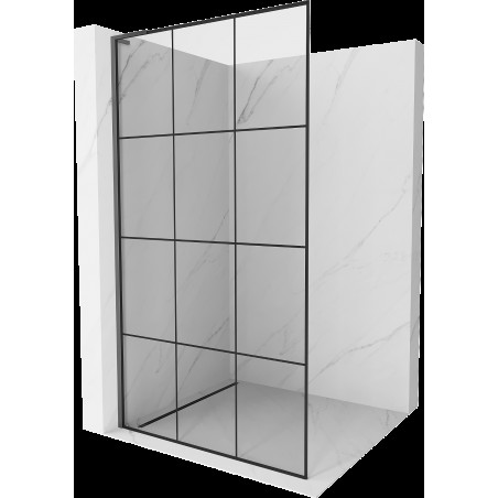 Mexen Kioto L sprchová stena Walk-in 100 x 200 cm, čierny vzor, gun metal - 800-100-103-95-77