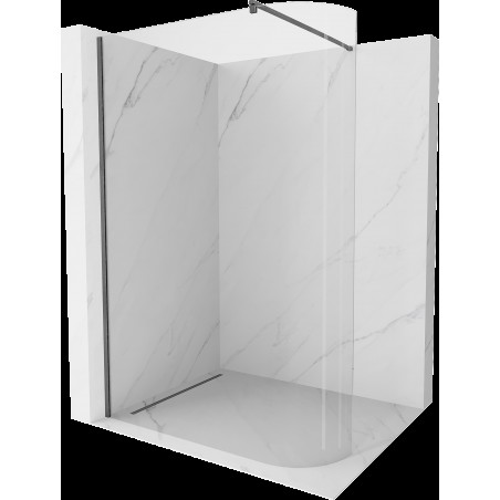 Mexen Kioto zaoblená sprchová stena Walk-in 90 x 200 cm, transparent 8 mm, gun gray brúsený - 800-090-101-66-06