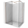 Mexen Kioto sprchová zástena Walk-in 120 x 110 cm, čierny vzor, brúsené zlato - 800-120-202-65-70-110