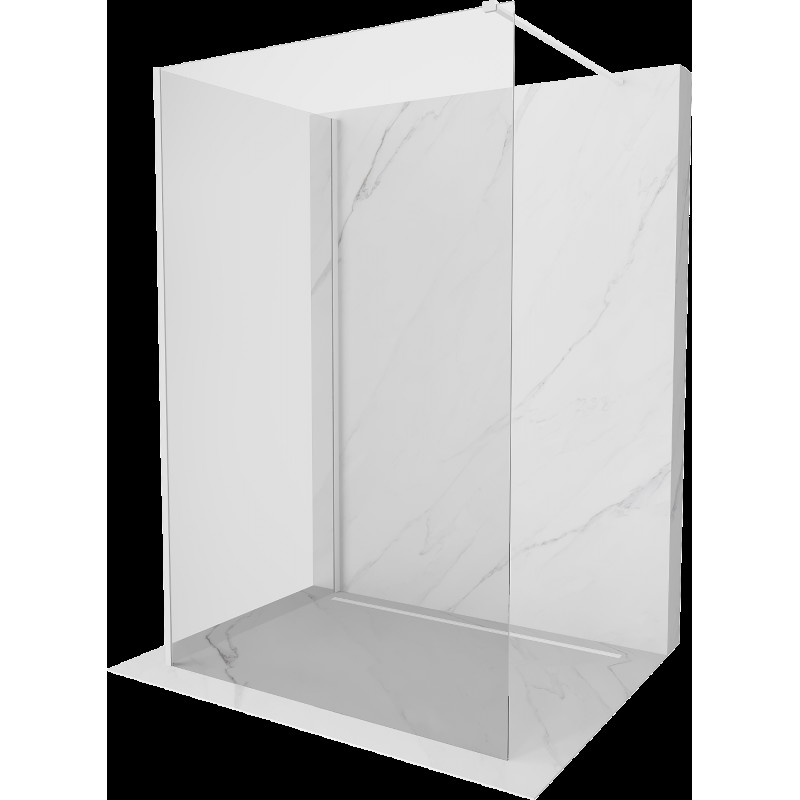 Mexen Kioto sprchová zástena Walk-in 110 x 75 cm, transparentná, biela - 800-110-212-20-00-075