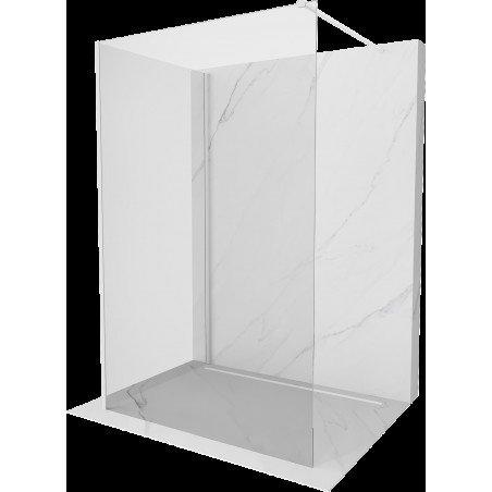 Mexen Kioto sprchová zástena Walk-in 130 x 75 cm, transparentná, biela - 800-130-212-20-00-075