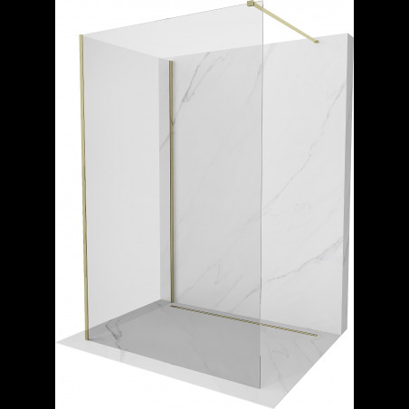 Mexen Kioto sprchová stena Walk-in 140 x 105 cm, transparentná, zlatá - 800-140-212-50-00-105