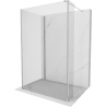 Mexen Kioto sprchová stena Walk-in 125 x 70 x 30 cm, transparentná, chróm - 800-125-070-221-01-00-030