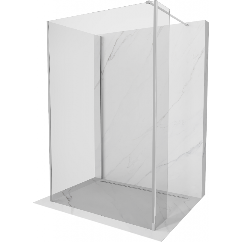 Mexen Kioto sprchová stena Walk-in 135 x 90 x 30 cm, transparentná, chróm - 800-135-090-221-01-00-030