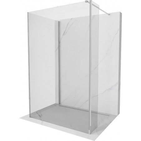 Mexen Kioto sprchová zástena Walk-in 100 x 90 x 40 cm, priehľadná, chróm - 800-100-090-221-01-00-040