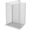 Mexen Kioto sprchová stena Walk-in 120 x 100 x 40 cm, priehľadná, chróm - 800-120-100-221-01-00-040