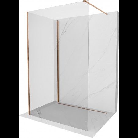 Mexen Kioto sprchová stěna Walk-in 135 x 120 cm, transparentní, růžové zlato - 800-135-212-60-00-120