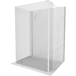 Mexen Kioto sprchová zástěna Walk-in 90 x 90 x 30 cm, transparentná, biela - 800-090-090-221-20-00-030