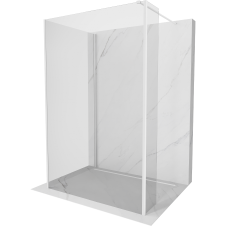 Mexen Kioto sprchová zástena Walk-in 105 x 100 x 30 cm, transparentná, biela - 800-105-100-221-20-00-030