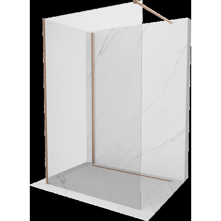 Mexen Kioto sprchový panel Walk-in 120 x 80 cm, transparentný, brúsená meď - 800-120-212-65-00-080