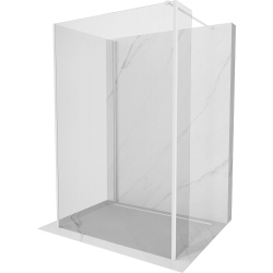 Mexen Kioto sprchová stena Walk-in 120 x 85 x 40 cm, transparentná, biela - 800-120-085-221-20-00-040