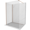 Mexen Kioto sprchová zástena Walk-in 140 x 115 cm, transparentná, brúsená meď - 800-140-212-65-00-115