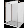 Mexen Kioto sprchová zástena Walk-in 110 x 80 cm, čierny vzor, mosadz brúsená - 800-110-212-65-70-080