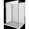 Mexen Kioto sprchová stena Walk-in 100 x 80 cm, čierny vzor, gun gray brúsený - 800-100-212-66-70-080