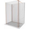 Mexen Kioto sprchová zástena Walk-in 140 x 75 x 30 cm, transparentná, ružové zlato - 800-140-075-221-60-00-030