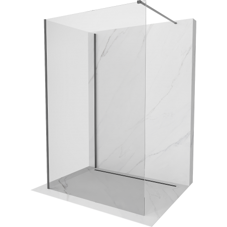 Mexen Kioto sprchová stena Walk-in 130 x 120 cm, transparentná, gun metal - 800-130-212-95-00-120