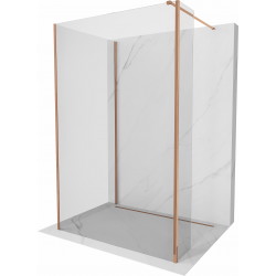 Mexen Kioto sprchová stena Walk-in 120 x 105 x 30 cm, transparentná, ružové zlato - 800-120-105-221-60-00-030