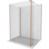 Mexen Kioto sprchová zástena Walk-in 140 x 115 x 30 cm, transparentná, ružové zlato - 800-140-115-221-60-00-030