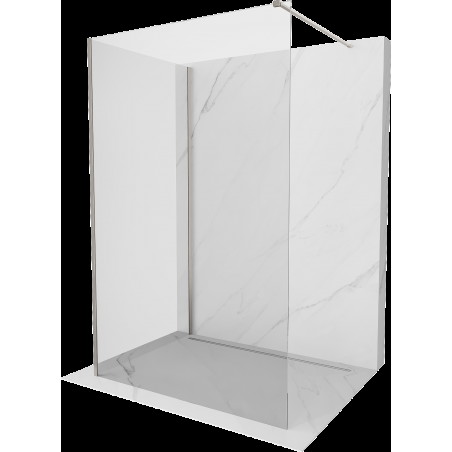 Mexen Kioto sprchová zástena Walk-in 100 x 75 cm, transparentná, brúsený nikiel - 800-100-212-97-00-075