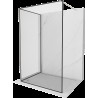 Mexen Kioto sprchová stena Walk-in 140 x 120 cm, čierny vzor, brúsený nikl - 800-140-212-97-70-120