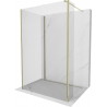 Mexen Kioto sprchová stena Walk-in 100 x 80 x 30 cm, transparentná, zlatá - 800-100-080-221-50-00-030