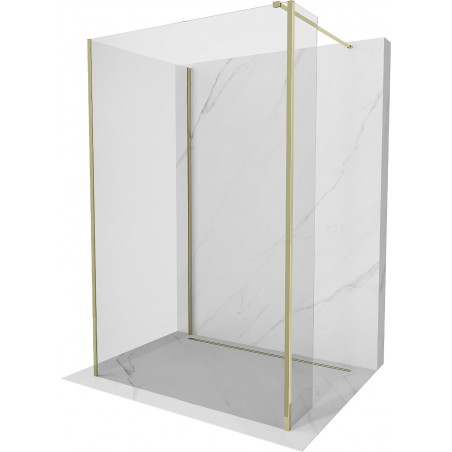 Mexen Kioto sprchová stěna Walk-in 100 x 90 x 30 cm, transparentná, zlatá - 800-100-090-221-50-00-030