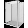 Mexen Kioto sprchová zástěna Walk-in 110 x 90 x 30 cm, černý vzor, bílá - 800-110-090-221-20-70-030