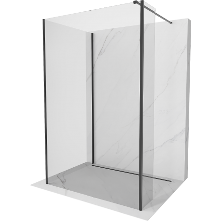 Mexen Kioto sprchová stena Walk-in 130 x 105 x 30 cm, transparentná, čierna - 800-130-105-221-70-00-030