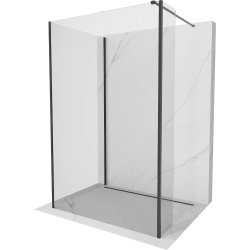 Mexen Kioto sprchová stena Walk-in 135 x 80 x 40 cm, transparentná, čierna - 800-135-080-221-70-00-040