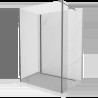 Mexen Kioto sprchová stena Walk-in 140 x 110 x 40 cm, transparentná, gun metal - 800-140-110-221-95-00-040