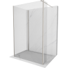 Mexen Kioto sprchová zástena Walk-in 100 x 80 x 30 cm, transparentná, brúsený nikl - 800-100-080-221-97-00-030