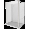 Mexen Kioto sprchová stena Walk-in 90 x 80 x 30 cm, transparentná, brúsený niklový - 800-090-080-221-97-00-030