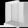 Mexen Kioto sprchová stena Walk-in 130 x 115 x 30 cm, transparentná, brúsený nikl - 800-130-115-221-97-00-030