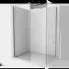 Mexen Kioto sprchová zástena Walk-in 90 x 90 cm, transparentná, gun metal - 800-090-202-95-00-090