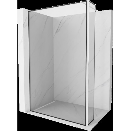 Mexen Kioto sprchová stěna Walk-in 150 x 40 cm, černý vzor, bílá - 800-150-212-20-70-040