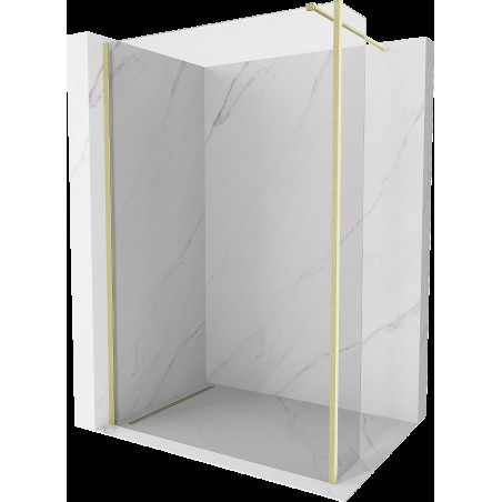 Mexen Kioto sprchová stena Walk-in 130 x 30 cm, transparentná, zlatá brúsená - 800-130-212-55-00-030