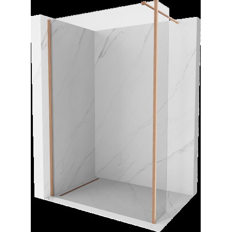 Mexen Kioto sprchová stena Walk-in 105 x 30 cm, transparentná, brúsená meď - 800-105-212-65-00-030