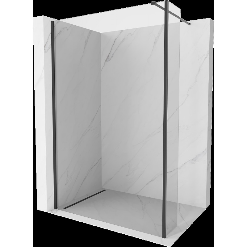 Mexen Kioto sprchová stěna Walk-in 170 x 30 cm, transparentní, černá - 800-170-212-70-00-030