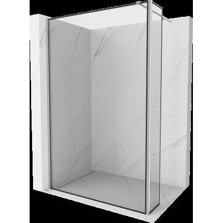 Mexen Kioto sprchová zástena Walk-in 130 x 30 cm, čierny vzor, brúsený nikel - 800-130-212-97-70-030