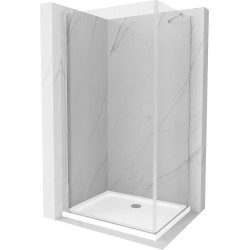 Mexen Pretoria sprchová kabína, kyvné dvere 70 x 90 cm, transparentnéné, chrómová + závesný bidet Flat - 852-070-090-01-00-4010