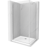 Mexen Pretoria sprchová kabína, kyvné dvere 100 x 80 cm, transparentnéné, chrómová + závesný bidet Flat - 852-100-080-01-00-4010