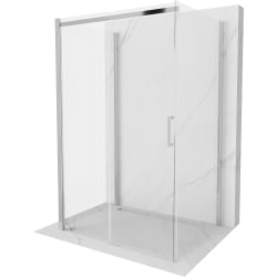 Mexen Omega sprchový kút 3-stenný, posuvný 120 x 80 cm, transparentný, chróm - 825-120-080-01-00-3S