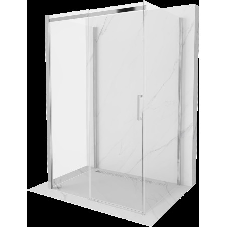 Mexen Omega sprchový kút 3 stenový, posuvný 130 x 100 cm, transparentný, chróm - 825-130-100-01-00-3S