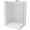 Mexen Omega sprchová kabína, posuvné dvere 110 x 80 cm, transparentnéné, chrómová + závesný bidet Flat - 825-110-080-01-00-4010