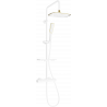 Mexen KT49 stenová sprchová súprava s dažďovými tryskami a termostatickou batériou, biela/zlatá - 771504993-25