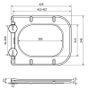 Mexen pomaly klesajúca doska slim, duroplast, biela - 39060100