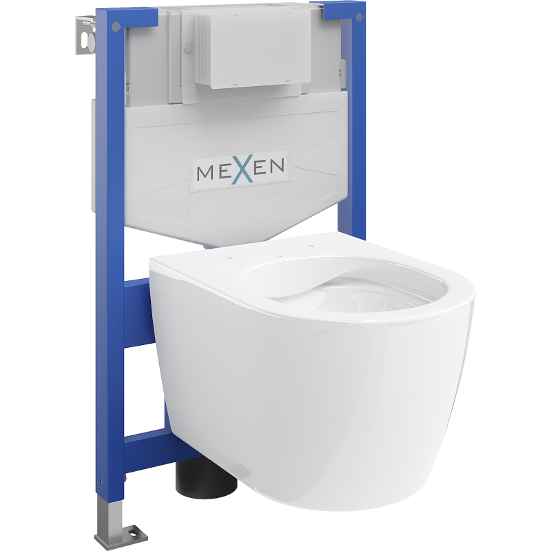 Mexen podomietkový WC systém Felix XS-F s WC misou Carmen, biela- 6803388XX00